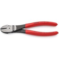 Kraft-Seitenschneider, Schwarz atramentiert, mit Kunststoff überzogen, Länge: 74 01 180 180mm - Knipex von Knipex