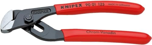KNIPEX Mini-Wasserpumpenzange | Rohrzange, klein, mit Rillengelenk, Chrom-Vanadium, atramentiert, 125 mm, 90 01 125 von Knipex