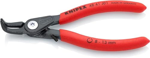 Knipex Präzisions-Sicherungsringzange für Innenringe in Bohrungen grau atramentiert, mit rutschhemmendem Kunststoff überzogen 130 mm 48 41 J01 von Knipex