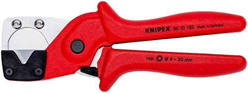 KNIPEX Rohrschneider für Mehrschicht- und Pneumatikschläuche auf SB-Karte aus zähem, glasfaserverstärktem Kunststoff 185 mm, 90 10 185 SB von KNIPEX