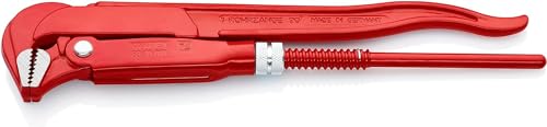 KNIPEX Rohrzange 90° rot pulverbeschichtet 310 mm, 83 10 010 von KNIPEX