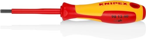 Knipex Schraubendreher für Innensechskantschrauben brüniert, isolierender Mehrkomponenten-Griff, VDE-geprüft 182 mm 98 13 40 von Knipex
