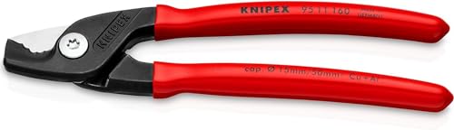 Knipex StepCut Kabelschere brüniert, mit Kunststoff überzogen 160 mm 95 11 160 von Knipex