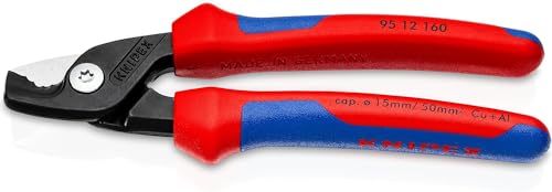 Knipex StepCut Kabelschere brüniert, mit Mehrkomponenten-Hüllen 160 mm 95 12 160 von Knipex