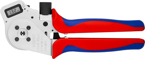 Knipex Vierdornpresszange für gedrehte Kontakte verchromt, mit Mehrkomponenten-Hüllen 250 mm 97 52 65 DG von Knipex