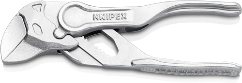 KNIPEX Zangenschlüssel XS, Multi-Schraubenschlüssel, Edc-Mini, Chrom-Vanadium, Rostschutz verchromt, 100 mm (SB-Karte/Blister), 86 04 100 BK von Knipex