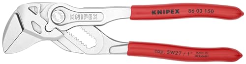 KNIPEX Zangenschlüssel, klein, Multi-Schraubenschlüssel, Chrom-Vanadium, Rostschutz verchromt, 150 mm, 86 03 150 von Knipex