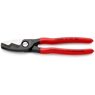 Kabelschere 95 11 200 Doppelschneide brüniert kstüberz. ø20mm 200mm von Knipex