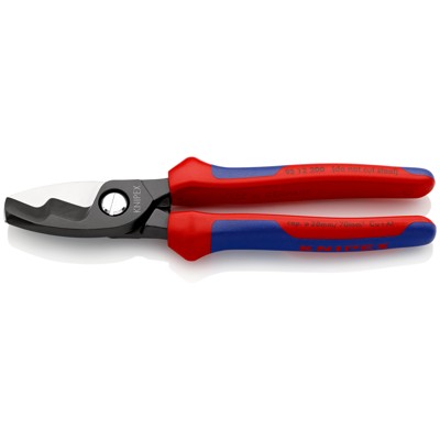 Kabelschere 95 12 200 Doppelschneide brüniert Mehrkomp. ø20mm 200mm von Knipex
