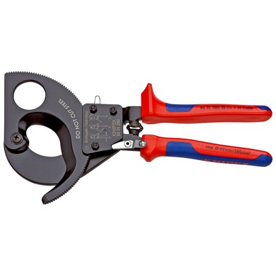Kabelschere 95 31 280 Ratschenfunktion schwarz lackiert MK ø52mm 280mm von Knipex