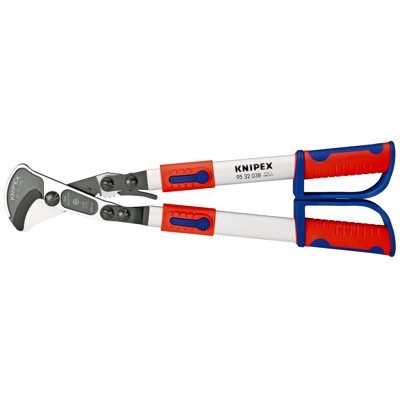 Kabelschere 95 32 038 Ratschenfunktion teleskopierbar brüniert MK ø38mm 570mm von Knipex