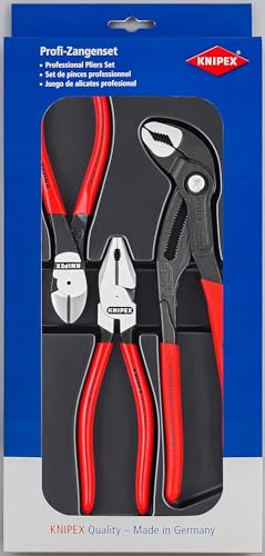 KNIPEX Kraft-Paket 1x 02 01 180, 1x 87 01 250, 1x 74 01 160, 00 20 10 von KNIPEX