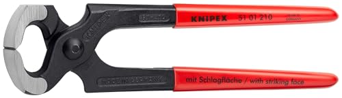 Knipex Hammerzange schwarz atramentiert, mit Kunststoff überzogen 210 mm (SB-Karte/Blister) 51 01 210 SB von Knipex