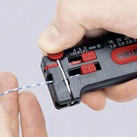 12 80 040 sb Drahtabisolierer Geeignet für CU-Leiter 0.12 bis 0.4 mm - Knipex von Knipex