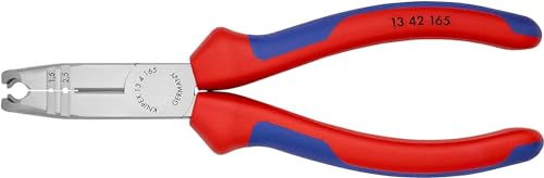 Knipex Abmantelungszange schwarz atramentiert, mit Mehrkomponenten-Hüllen 165 mm (SB-Karte/Blister) 13 42 165 SB von Knipex