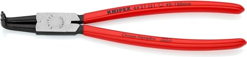 Knipex Sicherungsringzange für Innenringe in Bohrungen schwarz atramentiert, mit Kunststoff überzogen 215 mm (SB-Karte/Blister) 44 21 J31 SB von Knipex