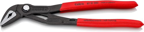 KNIPEX Cobra ES Wasserpumpenzange extra-schlank auf SB-Karte mit rutschhemmendem Kunststoff überzogen grau atramentiert 250 mm, 87 51 250 SB KNIPEX Cobra ES Wasserpumpenzange extra-schlank auf SB-Karte mit rutschhemmendem Kunststoff überzogen grau atramentiert 250 mm, 87 51 250 SB von KNIPEX
