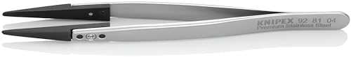 KNIPEX Pinzette mit Wechselspitzen ESD Glatt Mattiert 130 mm, 92 81 04 KNIPEX Pinzette mit Wechselspitzen ESD Glatt Mattiert 130 mm, 92 81 04 von KNIPEX