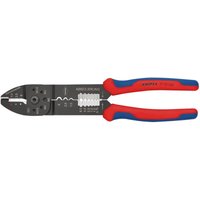 97 32 240 sb Crimpzange mit Mehrkomponenten-Hüllen schwarz lackiert 240 mm (SB-Karte/Blister) von Knipex