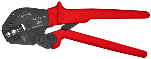 Knipex Crimpzange auch für Zweihandbedienung brüniert, mit rutschhemmenden Kunststoff-Hüllen 250 mm 97 52 10 von Knipex