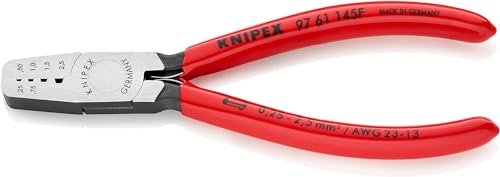 Knipex Crimpzange für Aderendhülsen mit Kunststoff überzogen 145 mm 97 61 145 F von KNIPEX