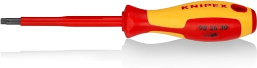 Knipex Schraubendreher für Torx®-Schrauben brüniert, isolierender Mehrkomponenten-Griff, VDE-geprüft 210 mm 98 26 30 von Knipex