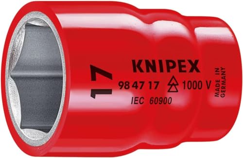 Knipex Steckschlüsseleinsatz für Sechskantschrauben mit Innenvierkant 1/2" 55 mm 98 47 13 von Knipex