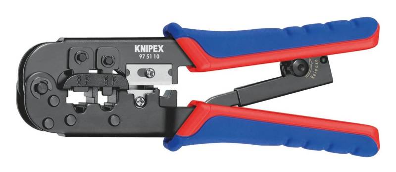 Knipex Crimpzange, Crimp-Hebelzange 6 - / 8-polig Western Knipex Crimpzange, Crimp-Hebelzange 6 - / 8-polig Western von Knipex