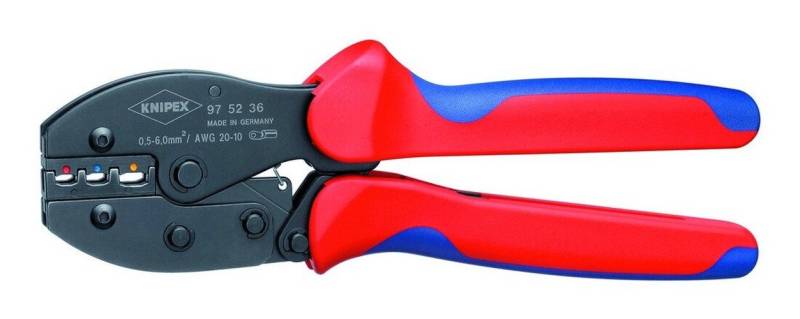 Knipex Crimpzange, Kerbzange mechanisch Kabelschuh/Verb 0,5-6 qmm AWG10-20 Knipex Crimpzange, Kerbzange mechanisch Kabelschuh/Verb 0,5-6 qmm AWG10-20 von Knipex