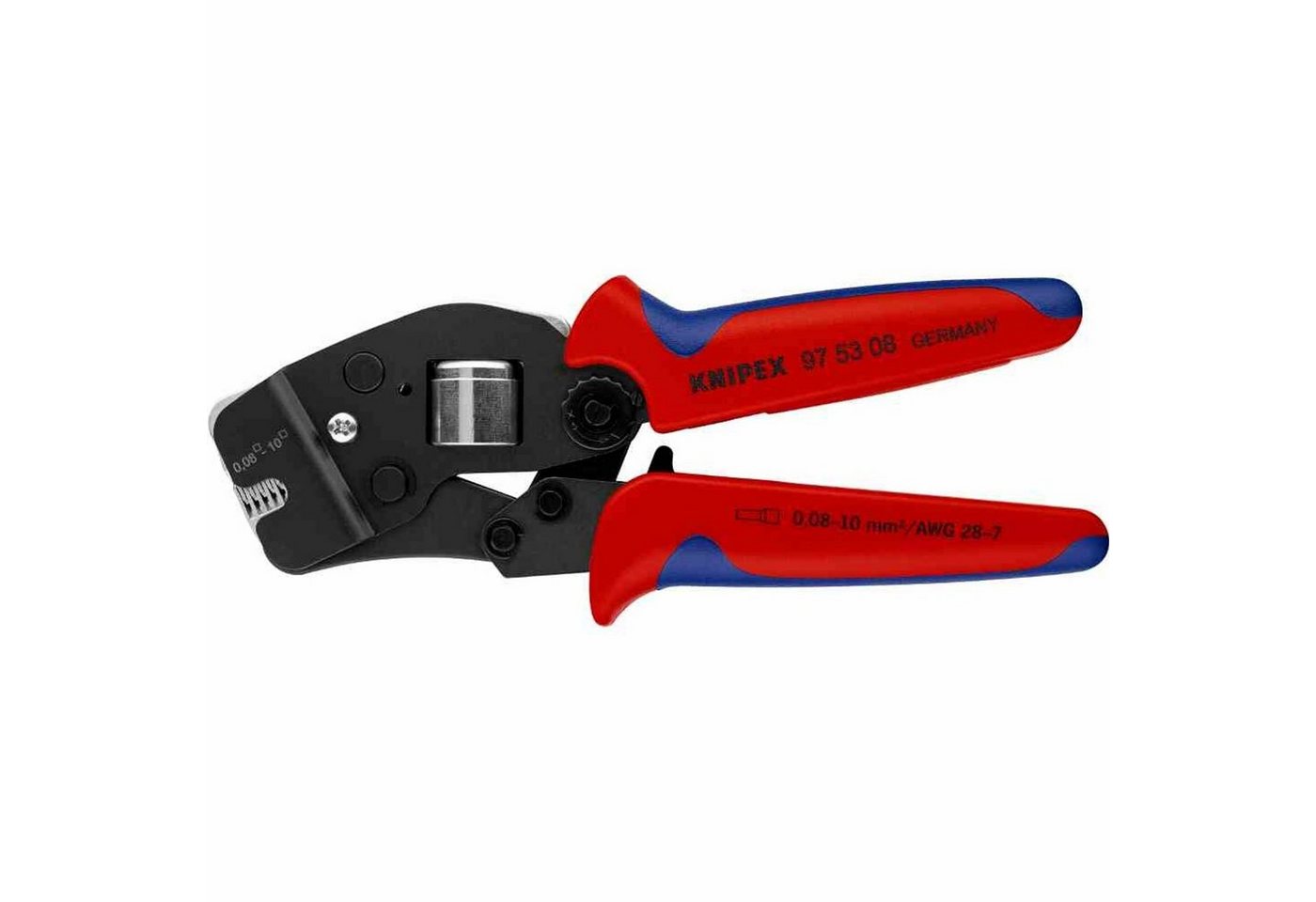 Knipex Crimpzange Kerbzange, mechanisch, Aderendhülsen, 0,08-10mm², Kerbung von Knipex