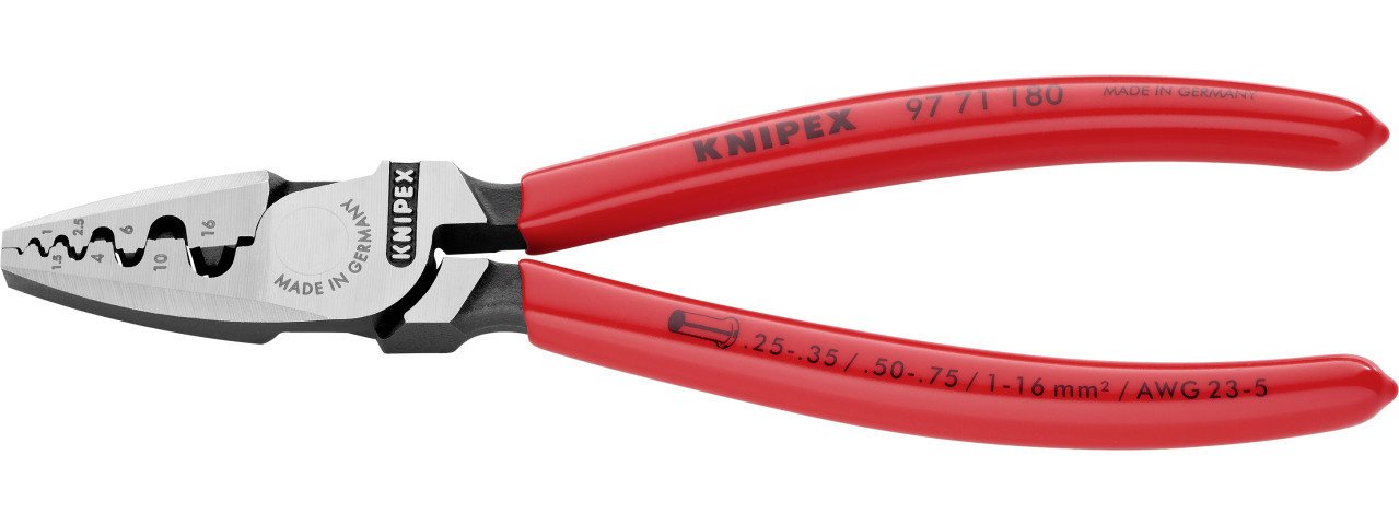 Knipex Elektriker-Klappmesser Knipex Aderendhülsenzange 0,5-16 SB von Knipex