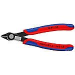 Knipex Elektronische Super Knips 78 91 125 Werkzeugstahl, brüniert 9 mm Schwarz, Blau, Rot von Knipex