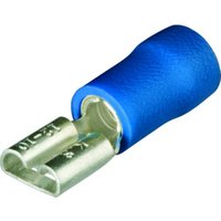 Knipex Flachsteckhülsen isoliert 6,3x0,8 mm² für Kabel 1,5-2,5 mm² AWG 15-13 blau von Knipex
