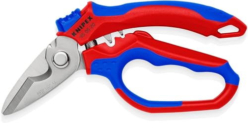 Knipex Gewinkelte Elektrikerschere mit Mehrkomponenten-Hüllen, glasfaserverstärkt 160 mm 95 05 20 SB von Knipex