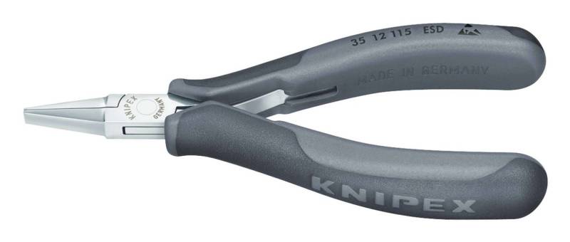 Knipex Greifzange, Elektronik ESD 115 mm flache breite Backen von Knipex