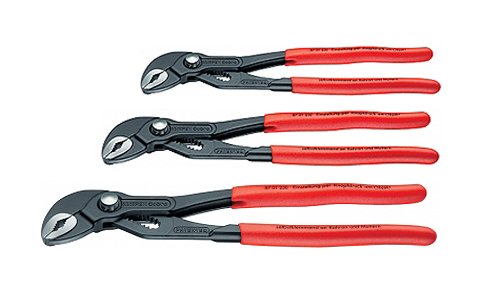 Knipex HiTech Wasserpumpenzange 87 01 180-87 01 250-87 01 300 - Cobra 3er Satz von Knipex