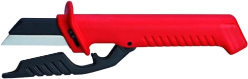 Knipex Kabelmesser mit auswechselbarer Klinge 190 mm 98 56, Rot von Knipex