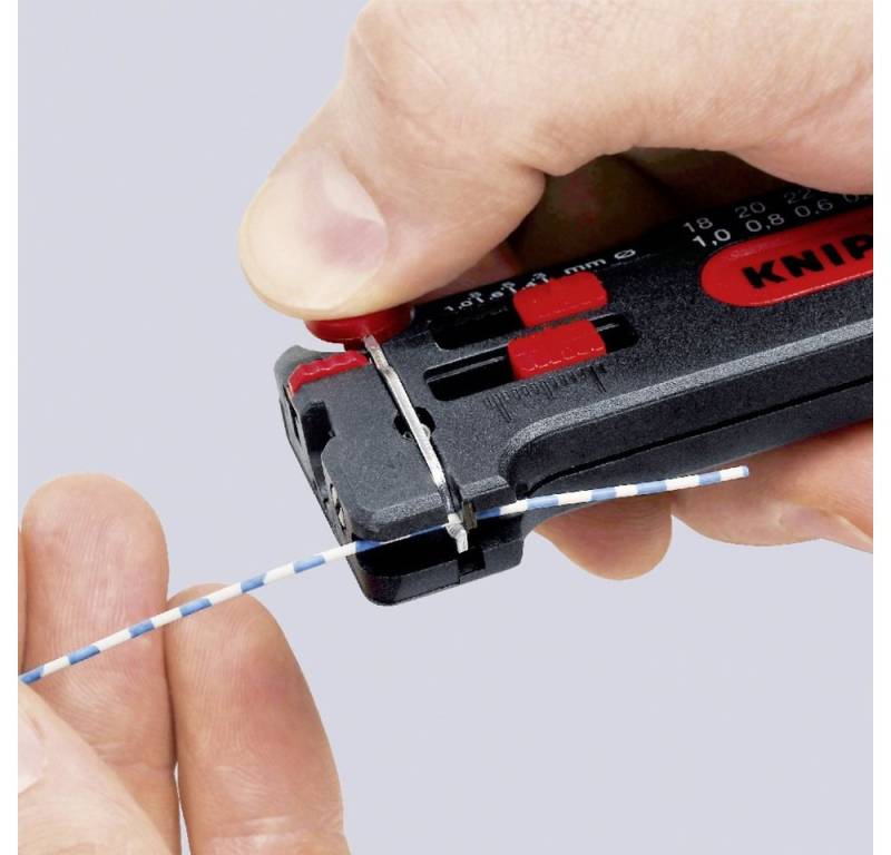 Knipex Kabelmesser Knipex 12 80 100 SB Drahtabisolierer Geeignet für CU-Leiter 0.3 bis von Knipex