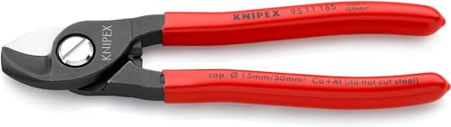 Knipex Kabelschere brüniert, mit Kunststoff überzogen 165 mm (SB-Karte/Blister) 95 11 165 SB von Knipex