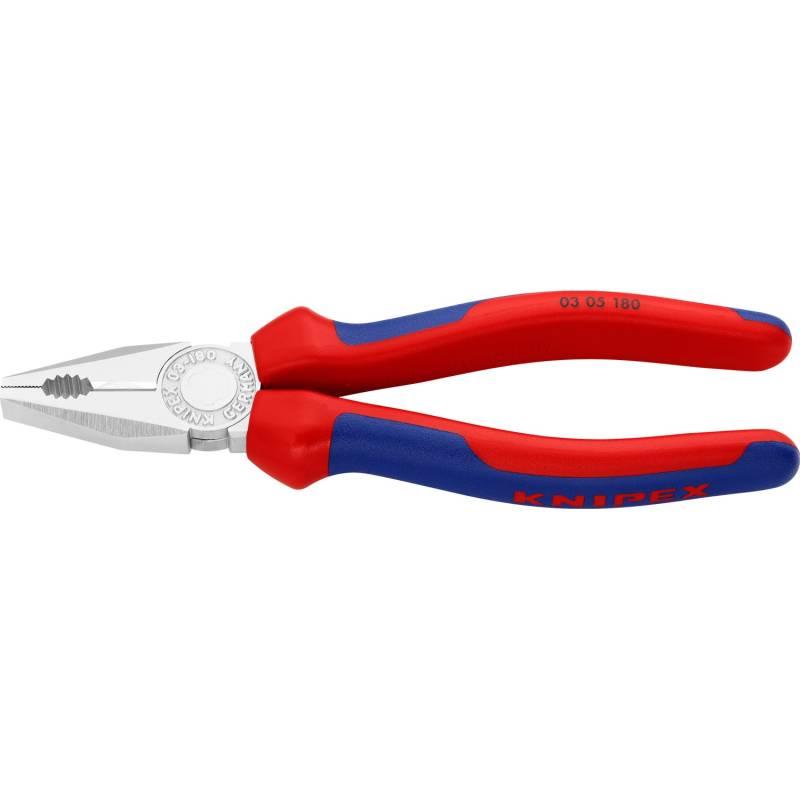 Knipex Kombizange verchromt mit Mehrkomponenten-Hüllen 180 mm von Knipex