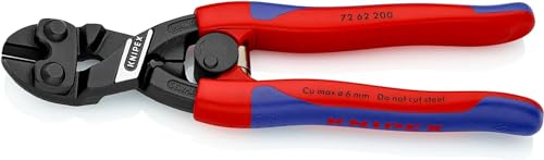 KNIPEX Kraft-Bündigschneider für Weichmetall und Kunststoff mit schlanken Mehrkomponenten-Hüllen schwarz atramentiert 200 mm, 72 62 200 KNIPEX Kraft-Bündigschneider für Weichmetall und Kunststoff mit schlanken Mehrkomponenten-Hüllen schwarz atramentiert 200 mm, 72 62 200 von KNIPEX