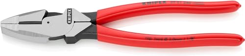 KNIPEX Kraft-Kombizange Lineman's Pliers amerikanisches Modell auf SB-Karte mit rutschhemmendem Kunststoff überzogen schwarz, 09 01 240 SB von KNIPEX
