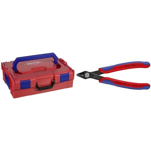 Knipex L-BOXX® unbestückt 442 mm 00 21 19 LB & Electronic Super Knips Elektronik-Seitenschneider, 125mm, weicher Draht (Kupfer) bis 1,6mm, mittelharter Draht(Nagel) bis 1,2mm, 78 61 125 von Knipex