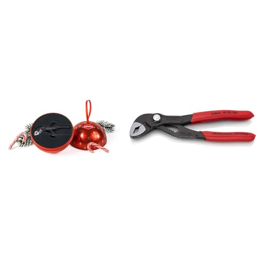 Knipex Originelle Geschenk-Idee: Mini-Wasserpumpenzange KNIPEX Cobra XS in festlicher Weihnachtskugel & Cobra® Wasserpumpenzange von KNIPEX