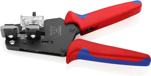 Knipex Präzisions-Abisolierzange mit Formmessern brüniert, mit Mehrkomponenten-Hüllen 195 mm 12 12 11 von Knipex