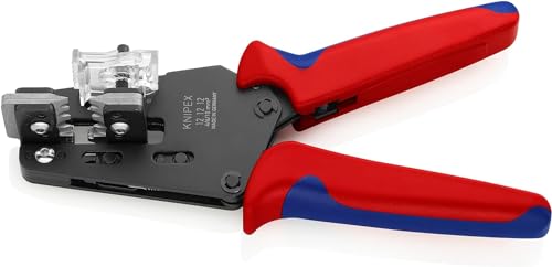 Knipex Präzisions-Abisolierzange mit Formmessern brüniert, mit Mehrkomponenten-Hüllen 195 mm 12 12 12 von KNIPEX