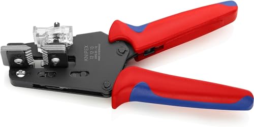 KNIPEX Präzisions-Abisolierzange mit Formmessern mit Mehrkomponenten-Hüllen brüniert 195 mm, 12 12 13 von KNIPEX