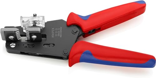 Knipex Präzisions-Abisolierzange mit Formmessern brüniert, mit Mehrkomponenten-Hüllen 195 mm 12 12 13 von Knipex