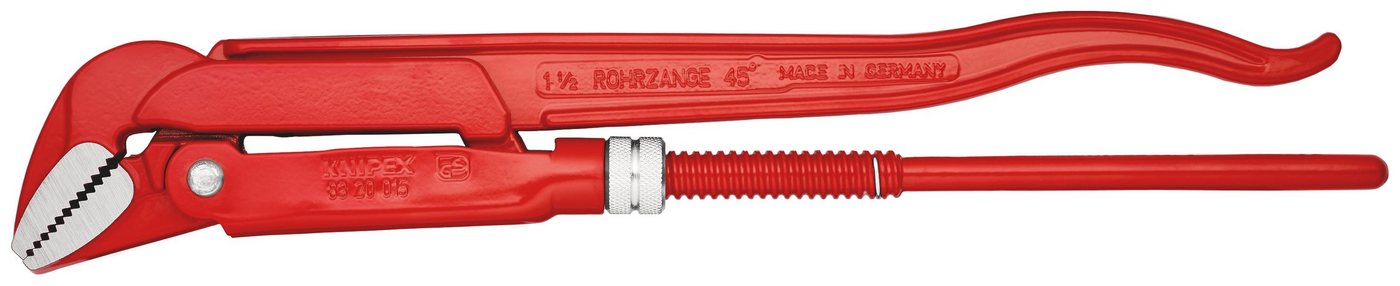 Knipex Rohrzange 83 20 015 Rohrzange 45° rot pulverbeschichtet 430 mm von Knipex