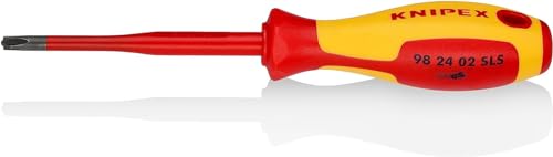 Knipex Schraubendreher (Slim) PlusMinus Phillips® brüniert, isolierender Mehrkomponenten-Griff, VDE-geprüft 212 mm 98 24 02 SLS von Knipex